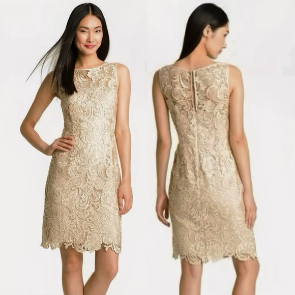 Robe Cocktail Sans Manches Adrianna Papell Taille 12 - Chatoyante, Gris Argenté